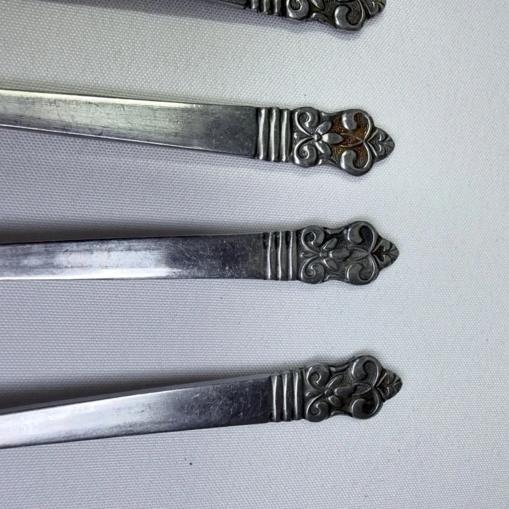 VTG Cambridge Stainless Flatware 5 Dinner Forks 1 Spoon Japan Silverware CBS1